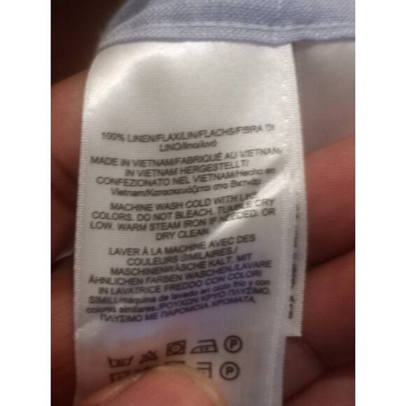 Brooks Brothers Regent Fit Short Sleeve Linen Blue Small S Original Polo Shirt - Picture 9 of 12